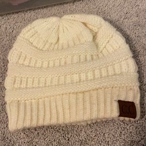 white beenie